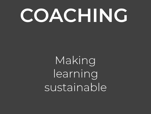 Coaching. Making learning sustainable